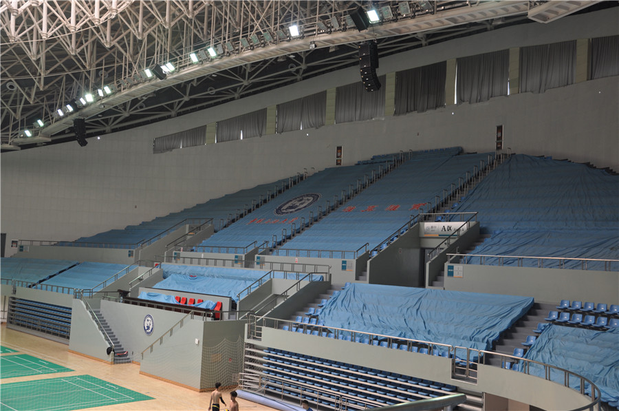 中國石油大學體育館數字音(yīn)響(xiǎng)係統(圖1) 中國(guó)石油(yóu)大學體育(yù)館數字音(yīn)響係統(圖1)